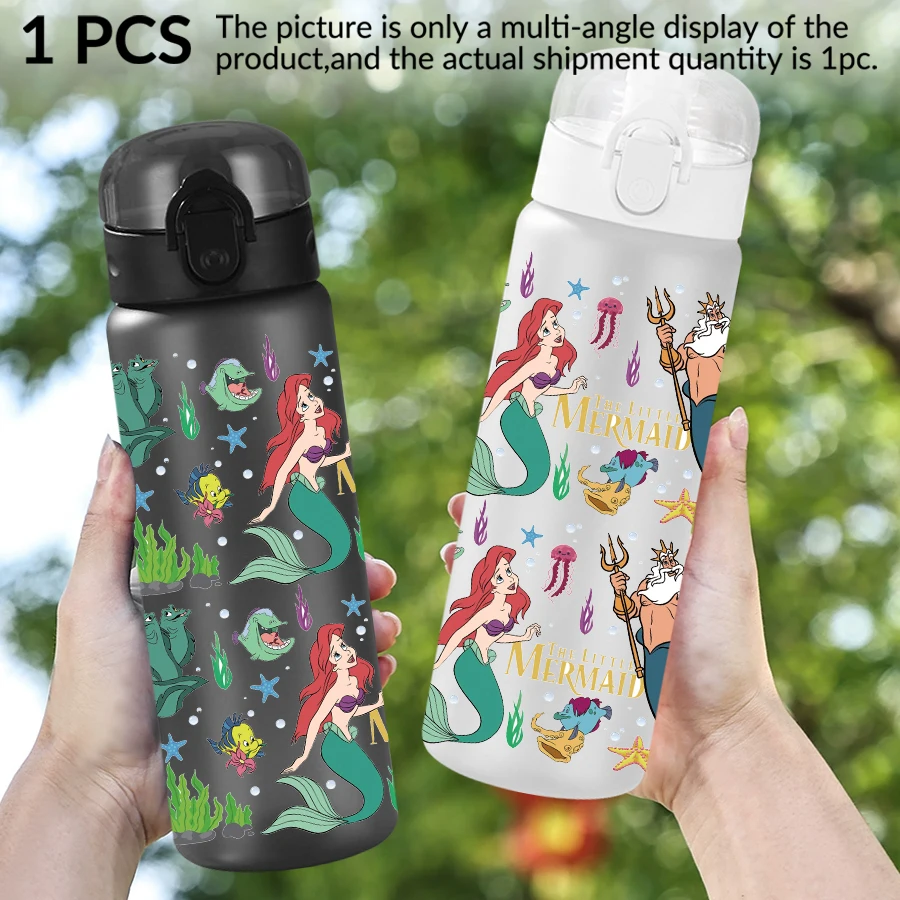 

1Pc Disney Mermaid/Ocean/Pattern 26oz Plastic Water Bottle sports cup as Birthday/Back to School Gift