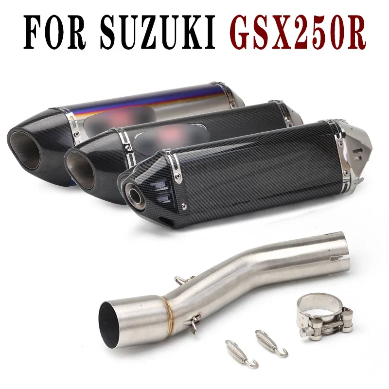 

Modified GSX250R Stainless Steel Exhaust Pipe for Motorcycle Sports Car Jimura Exhaust For Suzuki DL250 General Purpose