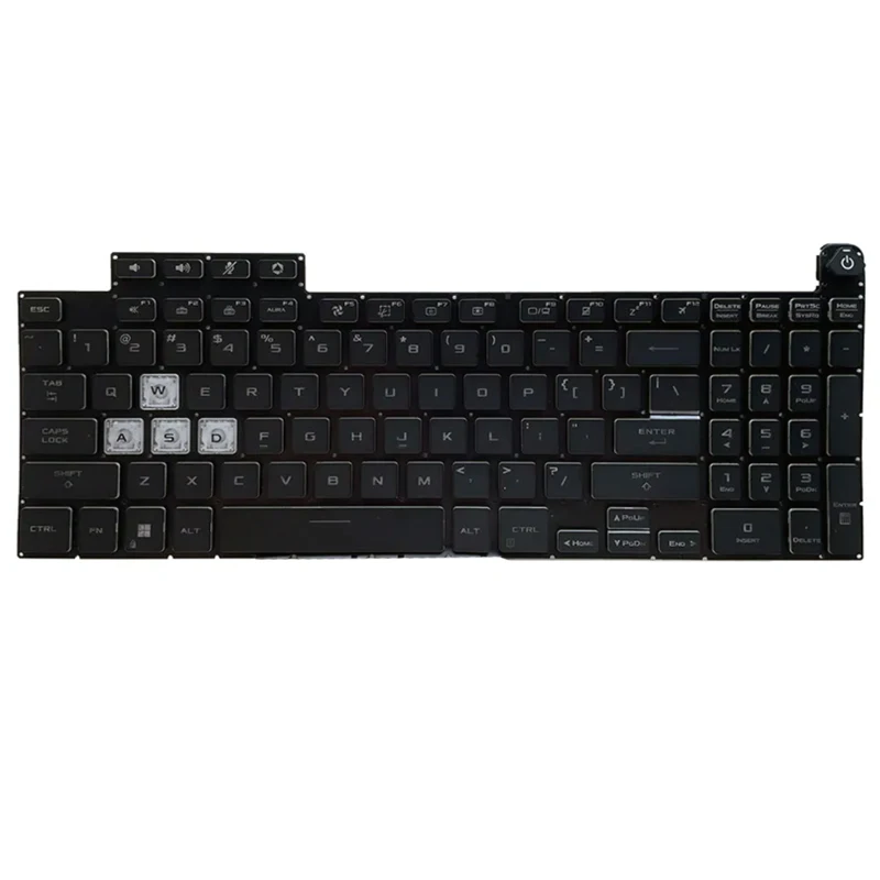 

FX507 US RGB Backlit Keyboard For ASUS TUF Gaming FX507ZE FX507ZM FX507ZR FX507ZC FX517 FA507 FA507R GA507 V210846DS1