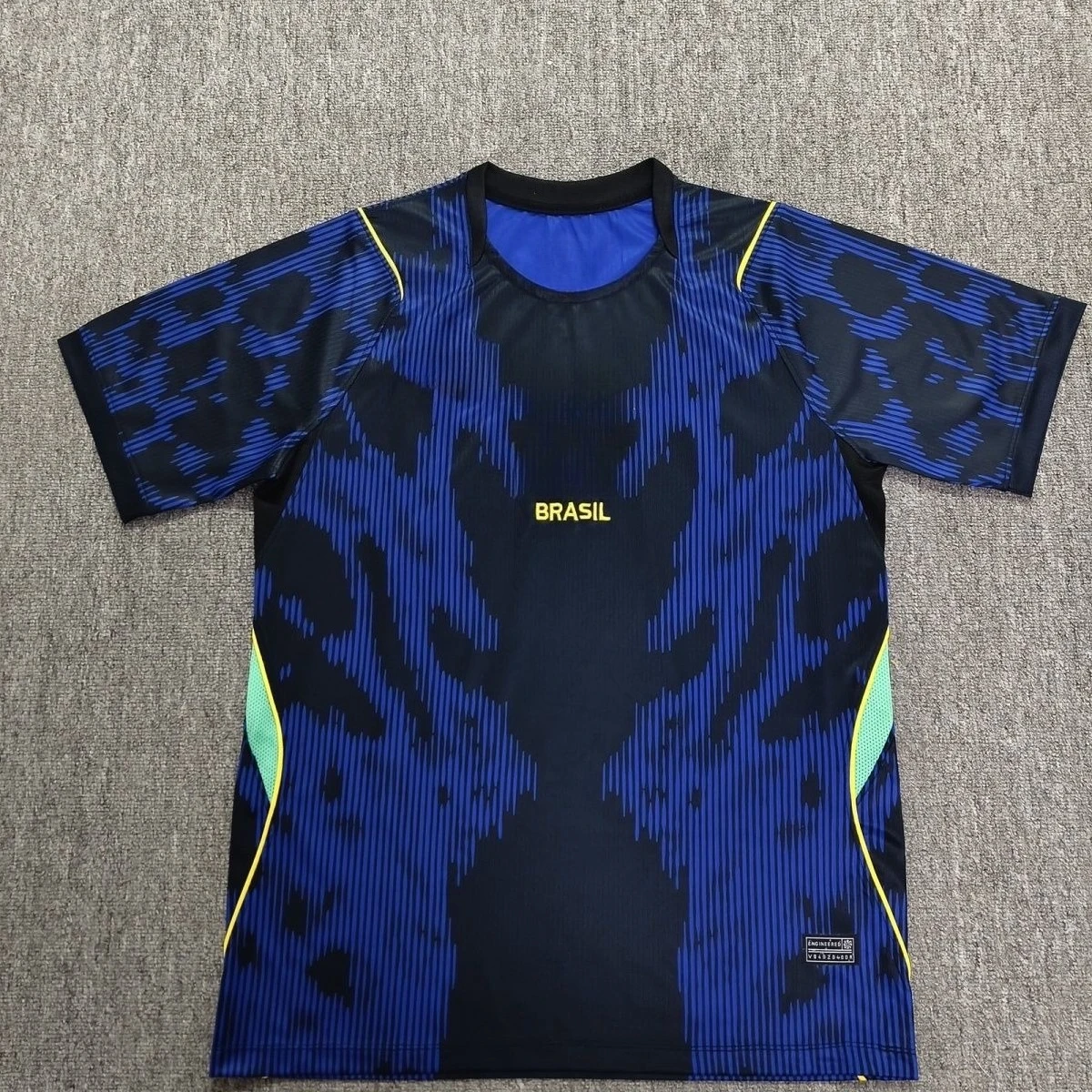 Polyester Short Sleeve Tee Green Yellow Tone Custom Print Soccer Fan Breathable Casual Street Top Unisex Match Viewing DailyWear