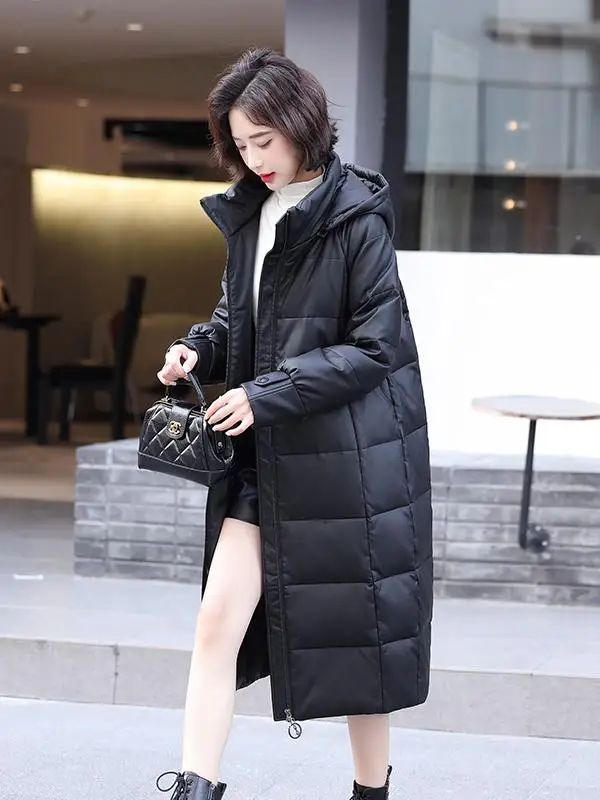 

Женская зимняя куртка из натуральной овчины с мехом, средней длины, утепленная, модная, приталенная, теплая, на молнии, для повседневной носки