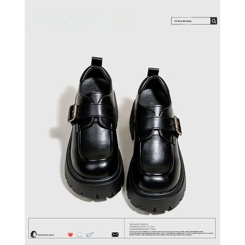 

Женские лоферы Thi Bot без шнуровки с бархатным поясом Bule One-Strap oes с круглым носком на высоком каблуке Faion Single oes