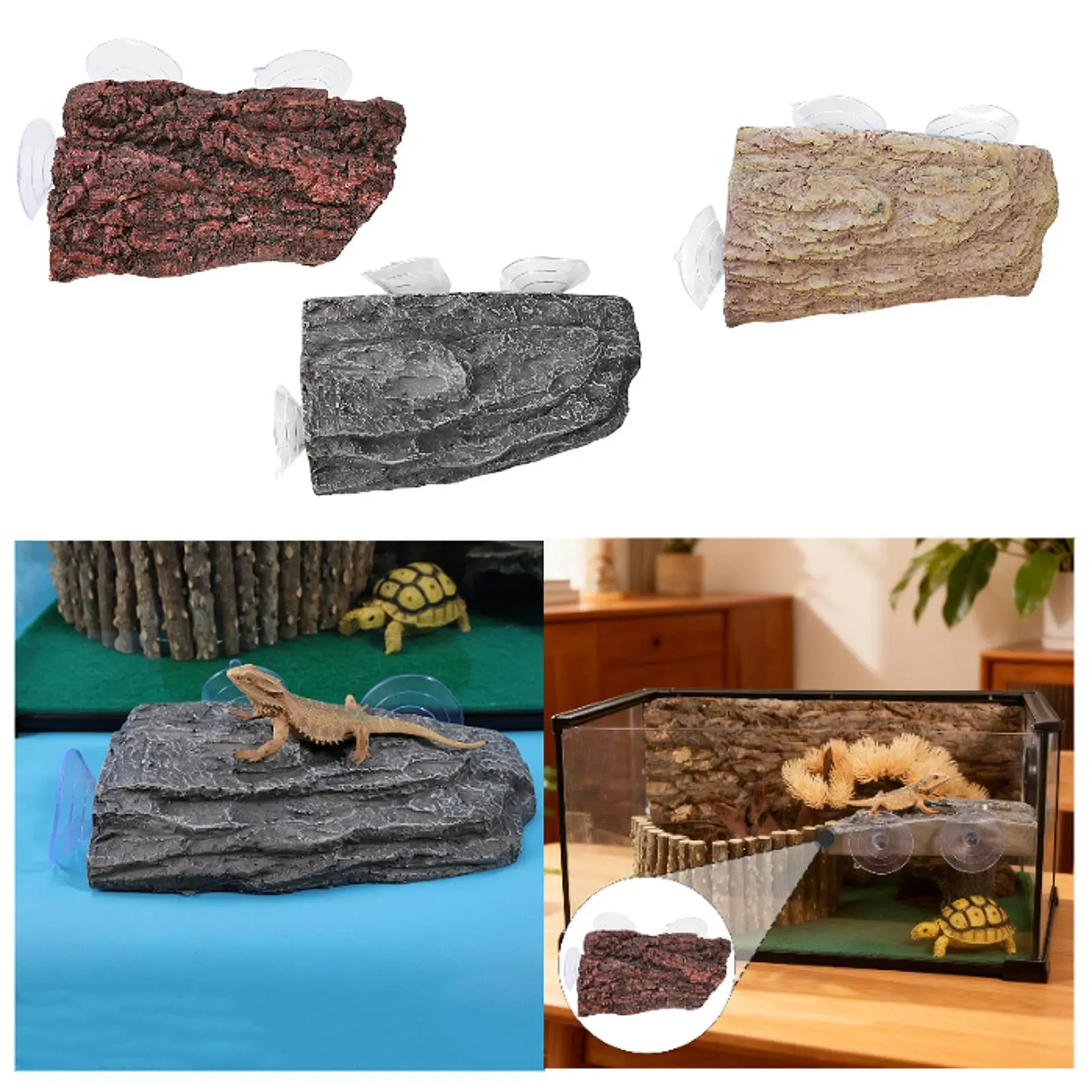 منصة الفرح السلحفاة خطوة حوض السمك الديكور تسلق منحدر الصخر الزواحف #3