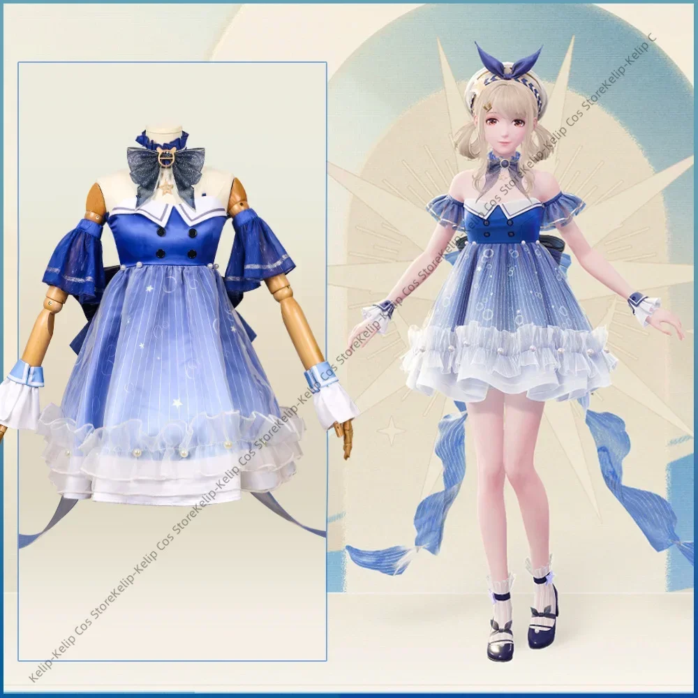 Nikki Cosplay Anime Infinity Nikki Dolce Rosa Lolita Abito Uniforme Parrucca Set Halloween Party Outfit per Donne GONNE Natale