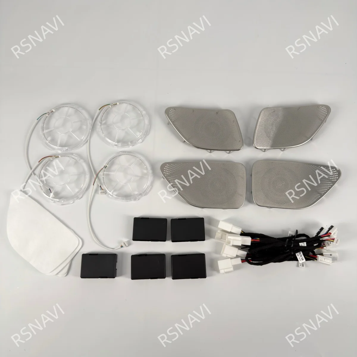 For Benz S Class W222 2014-2020 7 Colors LED/No Light Car Door Horn Decorative Shell 4 Door Illuminated Cover Car Accessories