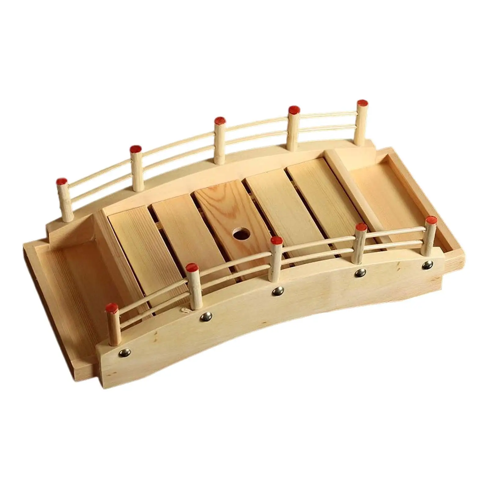 Wooden Sushi Bridge Tray Serving Platter Ornament for Japanese cuisine Dessert