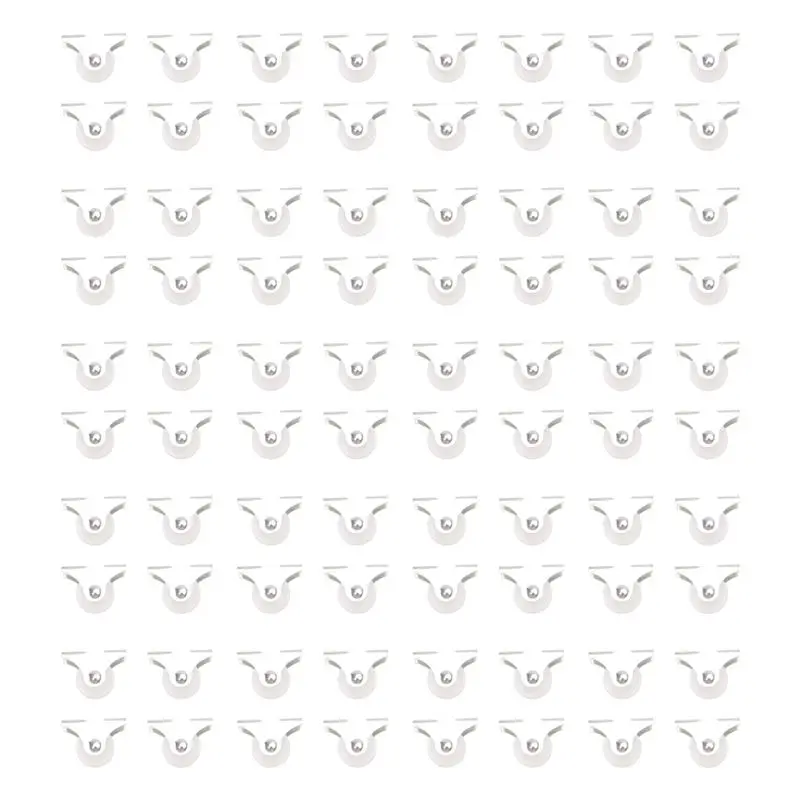 yls-80個入り-ホワイトプラスチック-直径25mm-家具交換用キャスターホイール