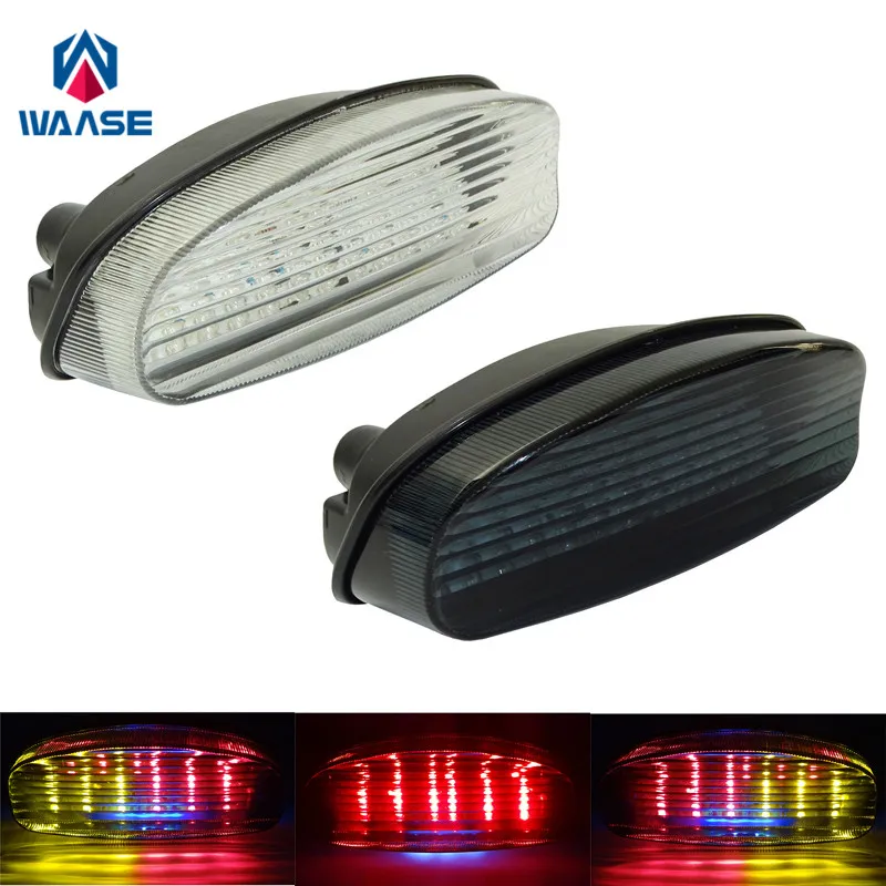 waase For Honda Shadow VLX 600 / Spirit 1100 1999 2000 2001 2002-2007 Rear Tail Light Brake Turn Signals Integrated LED Light