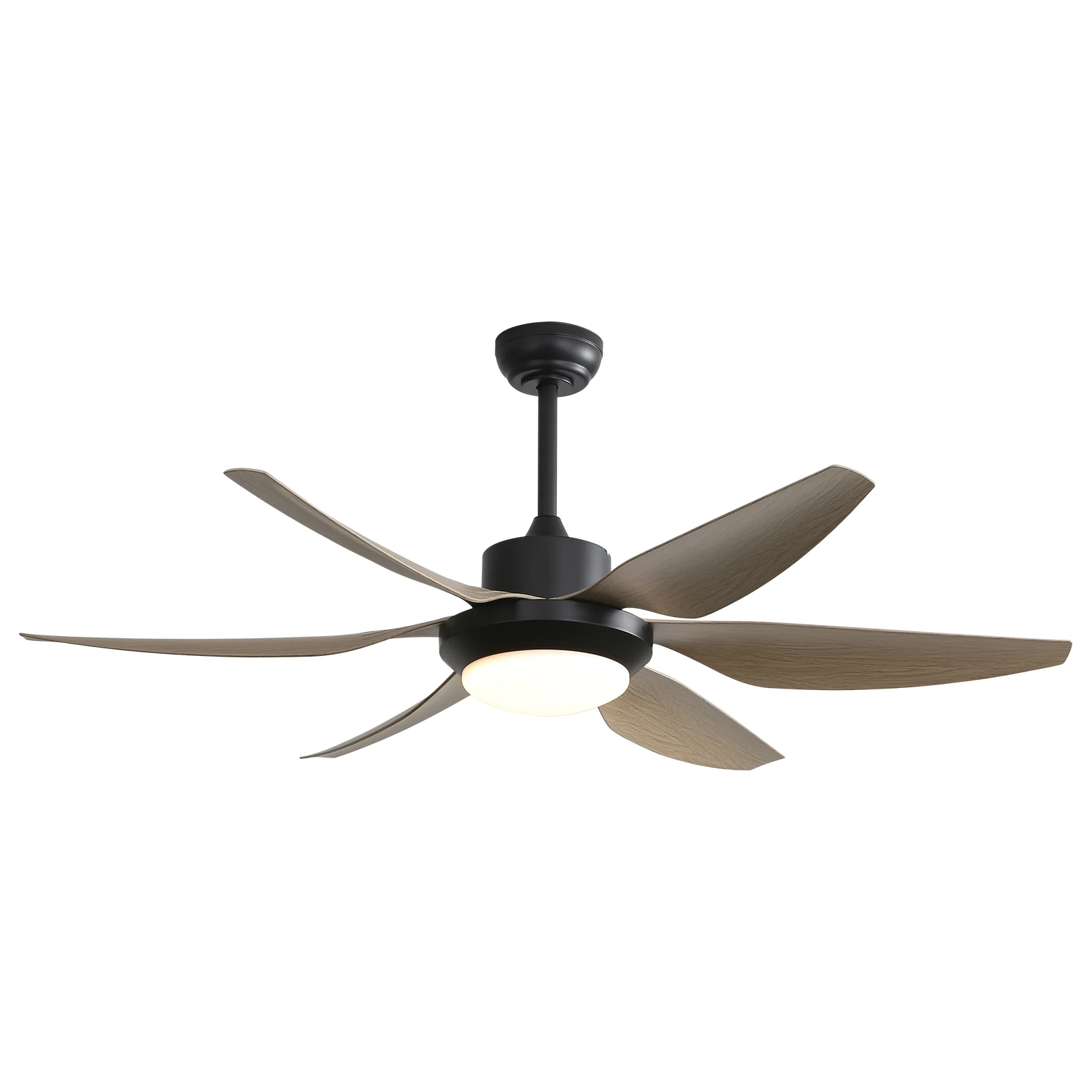 54 Inch Indoor Ceiling Fan With Dimmable Led Light 5 ABS Blades Remote Control Reversible DC Motor For Living Room