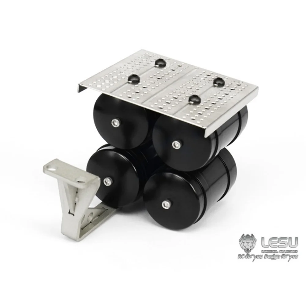 Metal CNC 4 Gas Tanks G-6094-A 23MM Diameter Upgrade For 1/14 Tamiya RC Lesu Scania Trailer Tipper Truck Modified Accessories