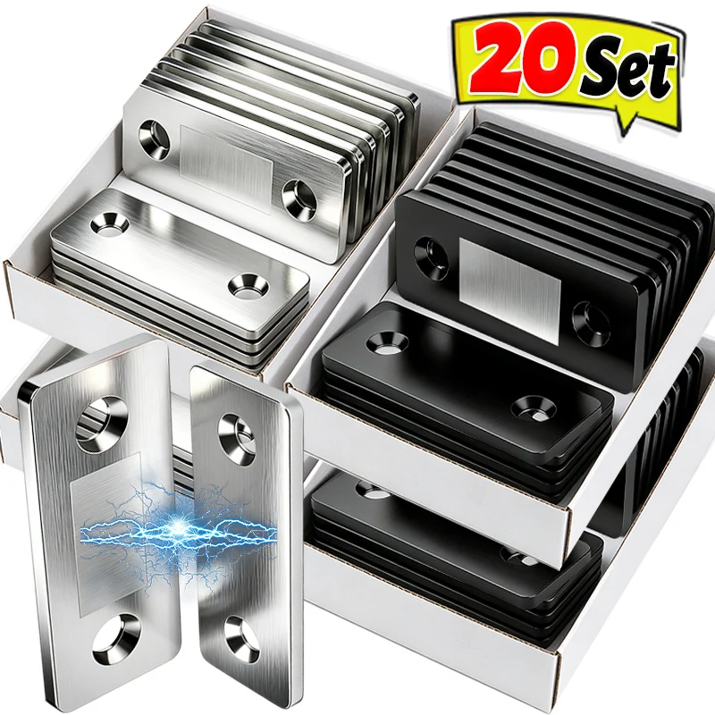 Magnetic Door Catch Ultra-Thin Self Adhesive Cabinet Catches Door Closed Magnet Sheet Closet Cupboard Drawer Window Magnet Latch