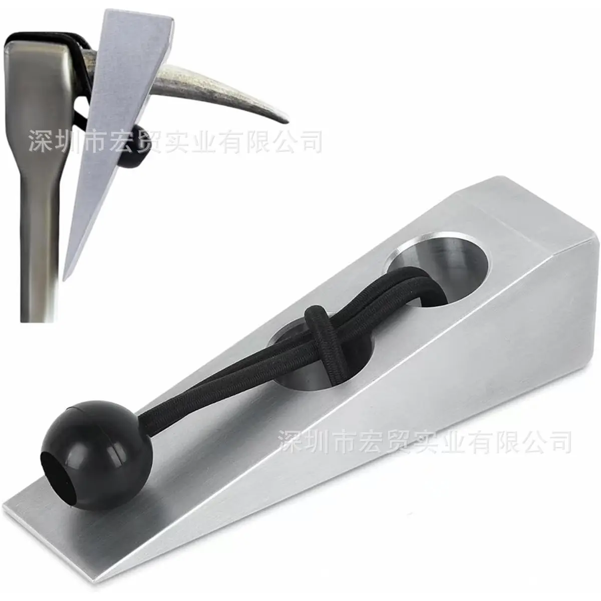 YGTITAN Aluminum Firefighter Door Wedge with Lanyard, Heavy Duty Fire Door Stop, Security Tool, 2 Sizes