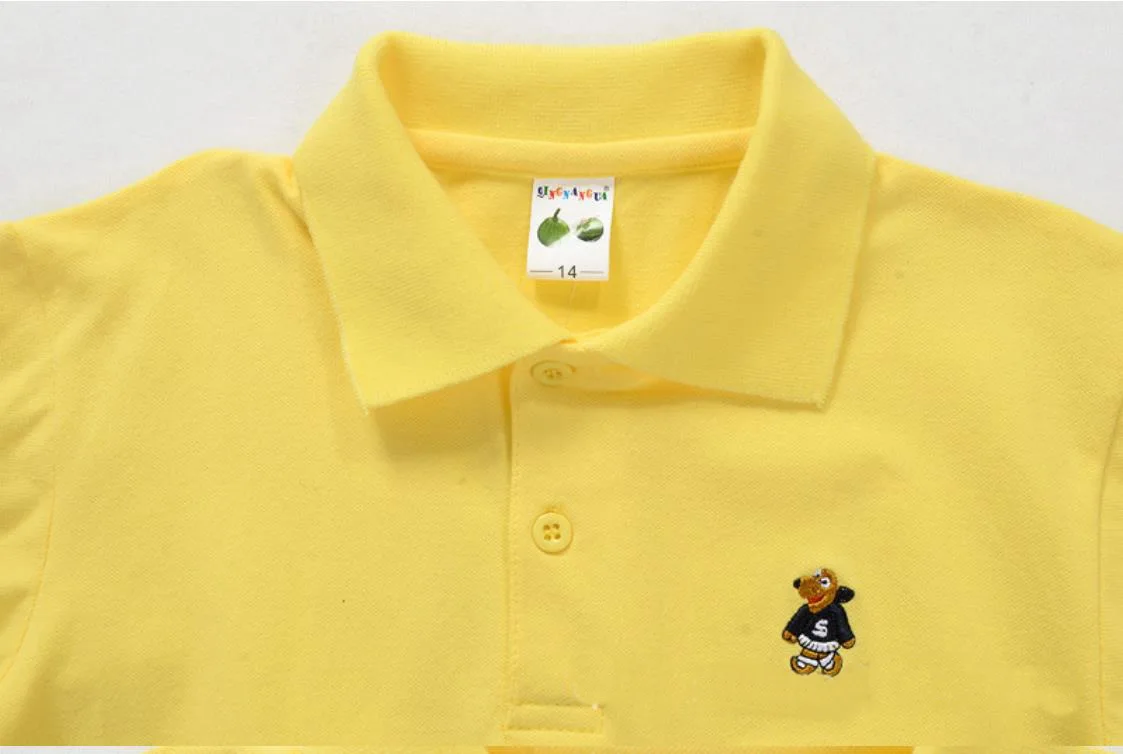 High Quality Kids Boy Polo Shirt solid color lapel long Sleeve T shirt Brand Children Warm Cotton 14 Colors Optional 2-14 year