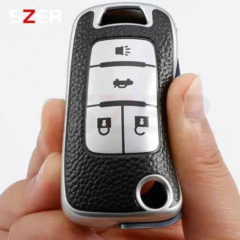 Leather TPU Car Key Case Cover Shell Fob For Chevrolet Cruze Aveo Trax Sail Malibu For Opel Vauxhall Astra Corsa Meriva Insignia 10 best sales chevrolet malibu key cover - №6