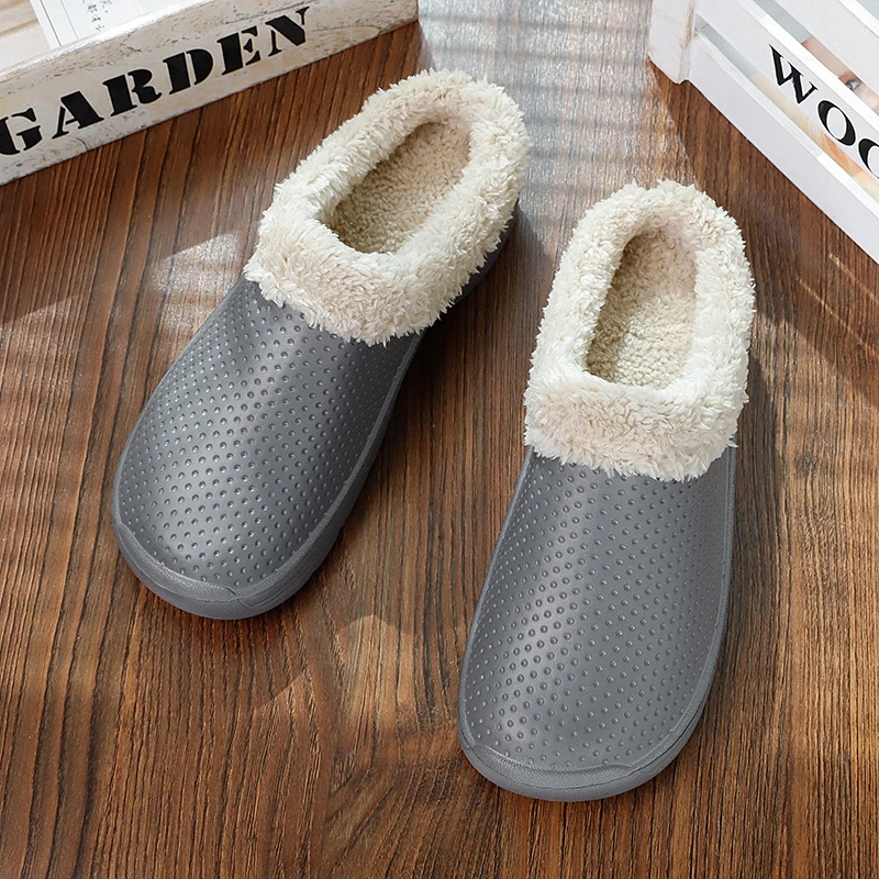 New Style Autumn Winter Eva Men's Home Slippers Casual Shoe Bathroom Beach Thick Bottom Waterproof Anti-slip House Couple Shoes