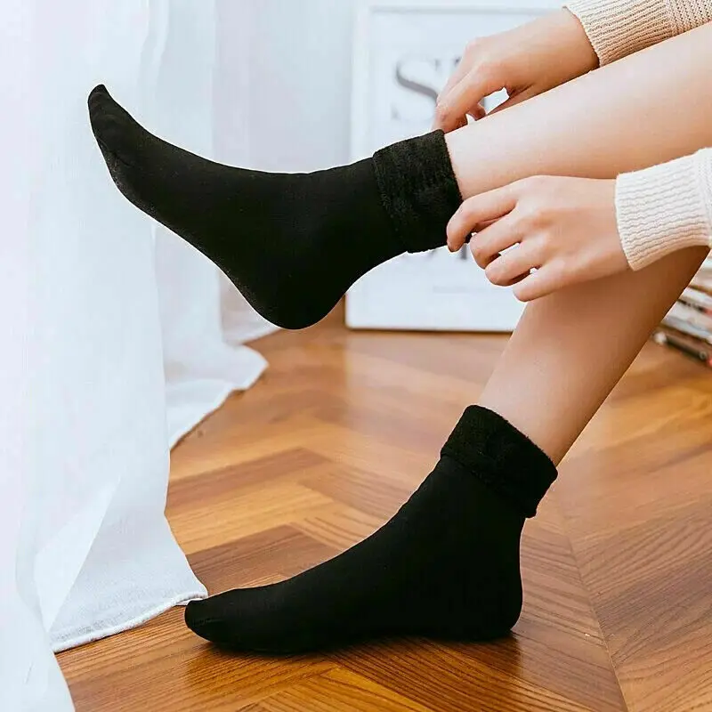 Women Men Winter Snow Boots Socks Warm Thermal Thick Fleece Soft Cosy Gifts Velvet Thermal Sock Home Boots Floor Sock 2022 New