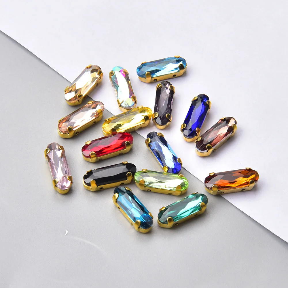 متعدد الألوان البيضاوي يتوهم حجر الراين لفن الأظافر ، نقطة الكريستال ستراس ، الخرز الصغيرة ، الغراء على الملابس ، DIY بها بنفسك ، 5x15 مللي متر ، 25 قطعة