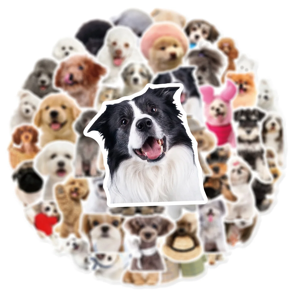 50 STKS Leuke Hond Graffiti Stickers Creatieve Realistische Dier Waterdichte Decals Water Cup Notebook Telefoon Case Kinderen Speelgoed Gift Sticker