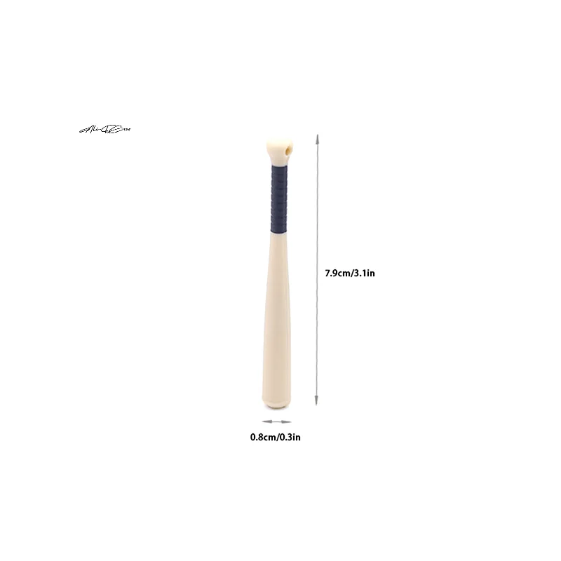 2 Stuks 1/12 Schaal Mini Honkbalknuppel Modellen voor Poppenhuis Sport Scène Simulatie Micro Bouw Props Speelgoed