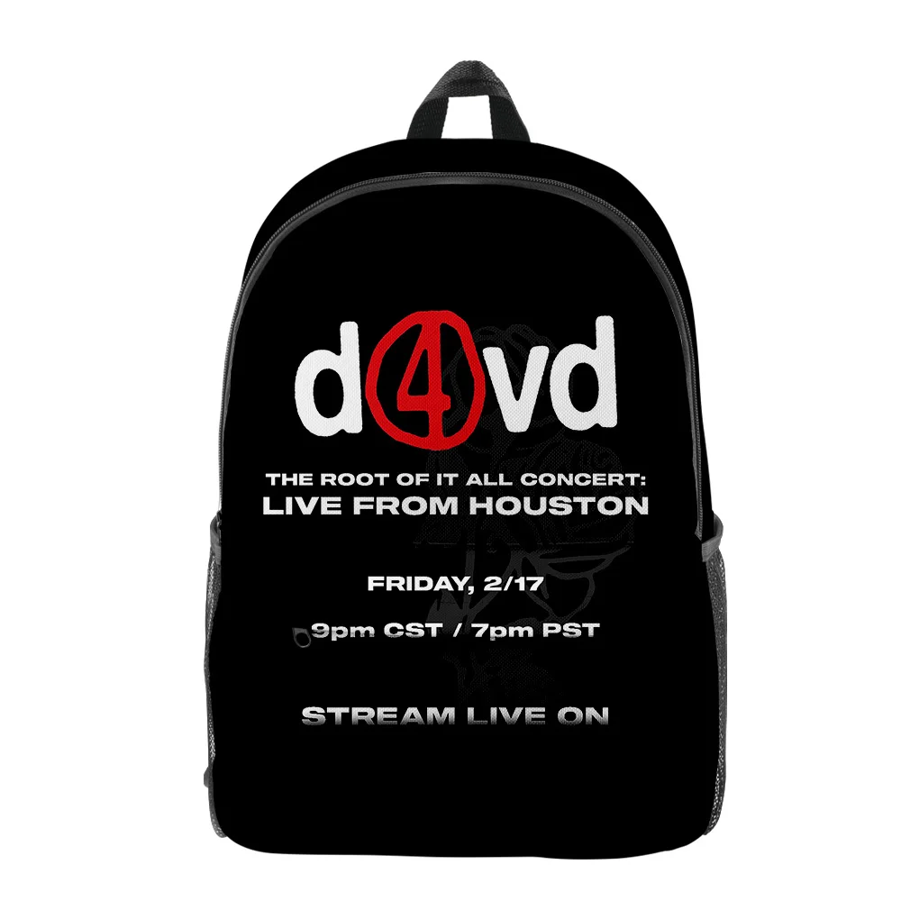 

D4vd Singer Backpack Student School Bag Unisex Daypack Zipper Traval Bag 2023 Casual Style Harajuku Bag