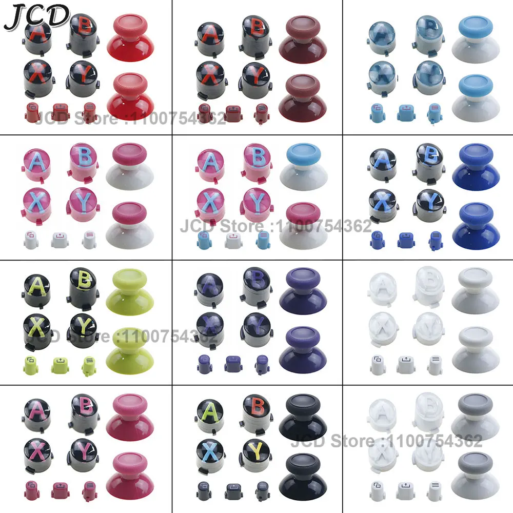 

JCD 3D Analog Thumbsticks Caps For XBox Series X S Controller View Menu Share Face ABXY Buttons Mod Kit Replacement Repair Parts