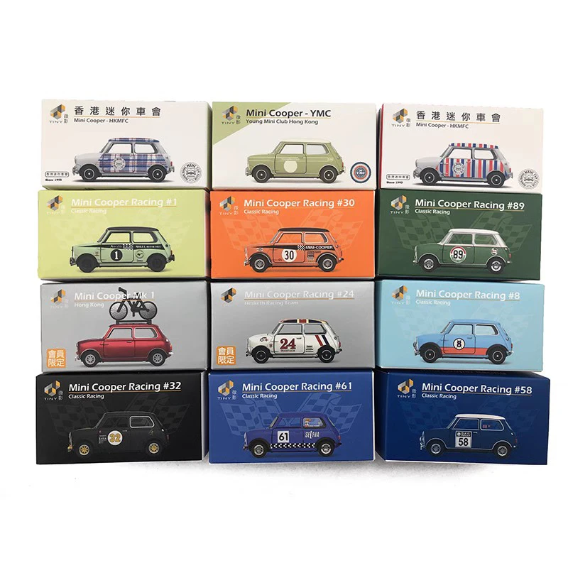 

TINY 1: 50 Hong Kong Automobile Association City MINI Cooper Be Opene Series Alloy Die Casting Model Collect Ornaments Toy