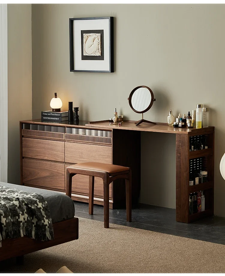 

Dresser, chest, integrated Nordic solid wood log wind, bedroom bedside and bedside