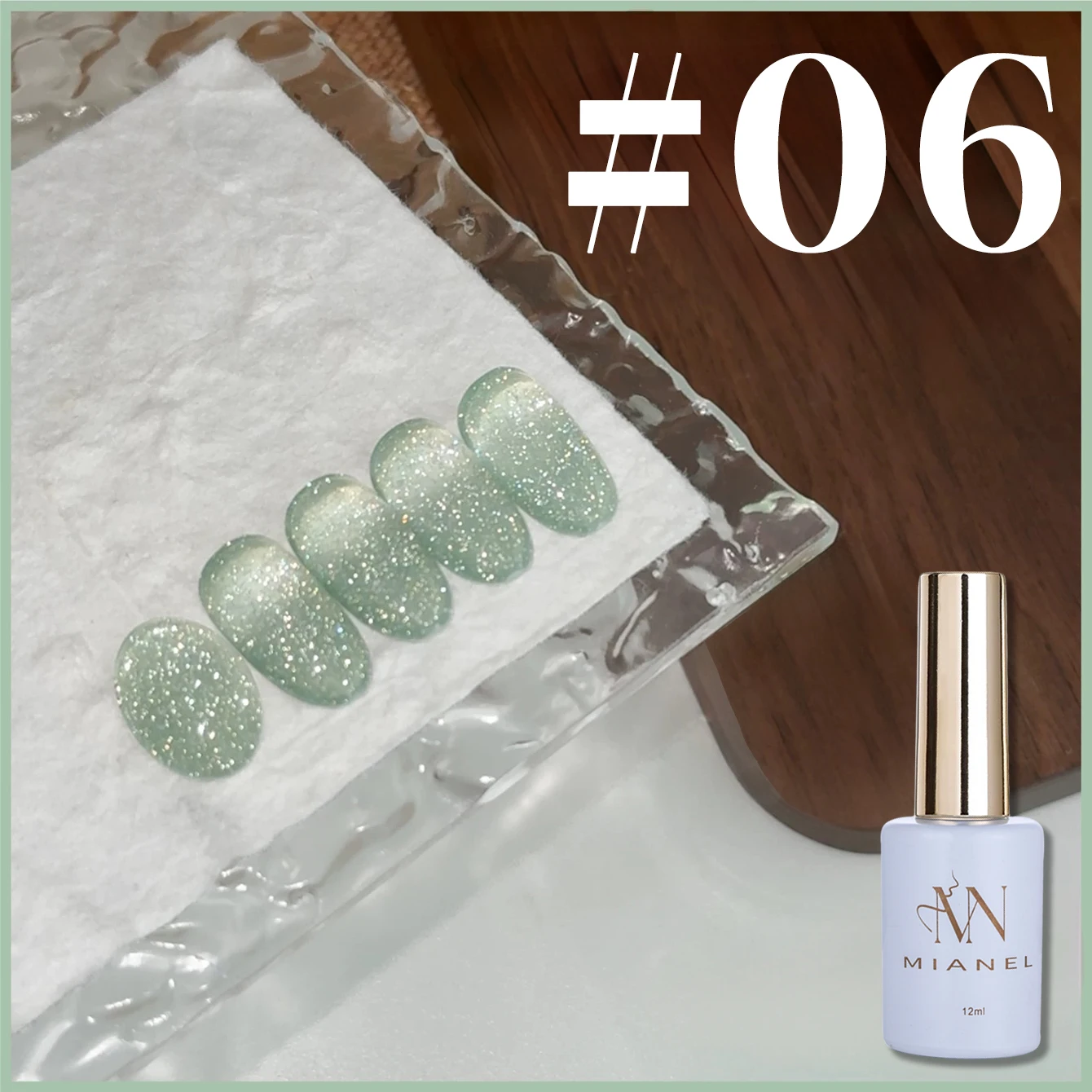 MIANEL 12ML 1-12pcs ฤดูร้อนเล็บน่ารักสไตล์ Broken Star Stone Glitter เจลเล็บ 2025 ใหม่แฟลชหักเพชรเล็บ