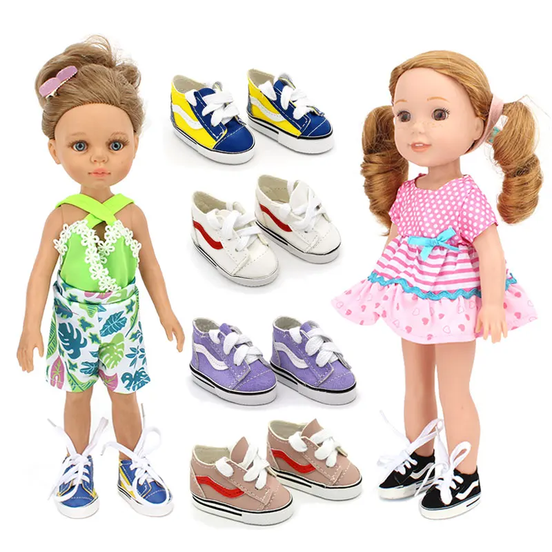 New American Sneakers For 14inch Wellie Wisher & 32-34cm Paola Reina & 25cm Baby Doll，Doll Shoes And Accessories.