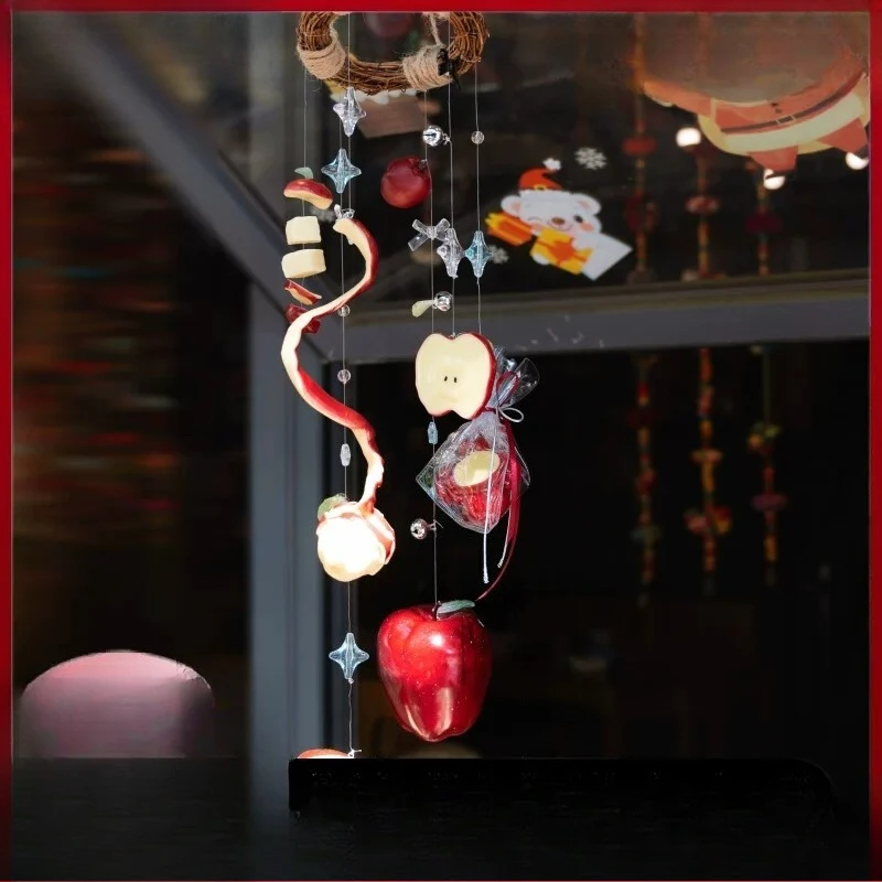 Apple element wind chimes gift handmade pendant new year pendant room decoration DIY material package