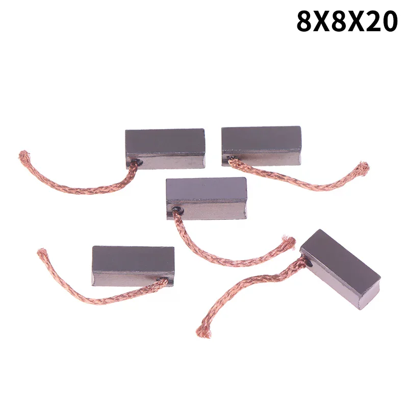 5pcs Carbon Brush For Automobile Heater Blower Fan Air-blower Electric Motor Brush Replacement (8*8*20mm)