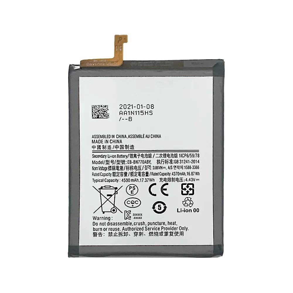 Battery EB-BN770ABY For Samsung Galaxy Note10 Lite Genuine N770 N770F Battery 4500mAh High Capacity Lithium Battery