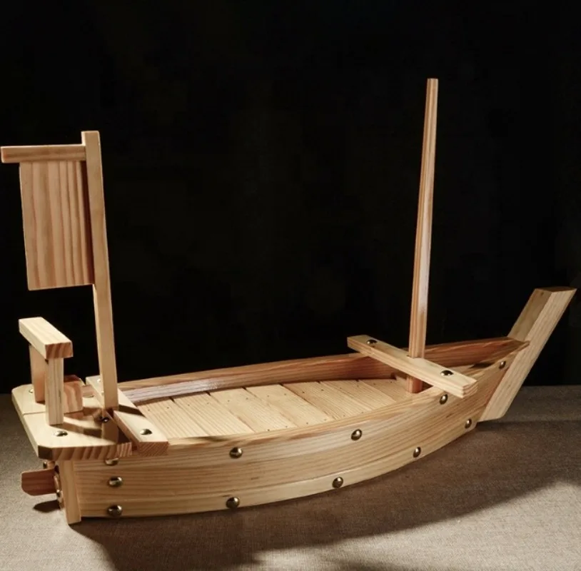 Natural Bamboo and Wood Sushi Boat - Seafood Restaurant with LFGB Certified Customizable Packaging Mark Welcome OEM/ODM