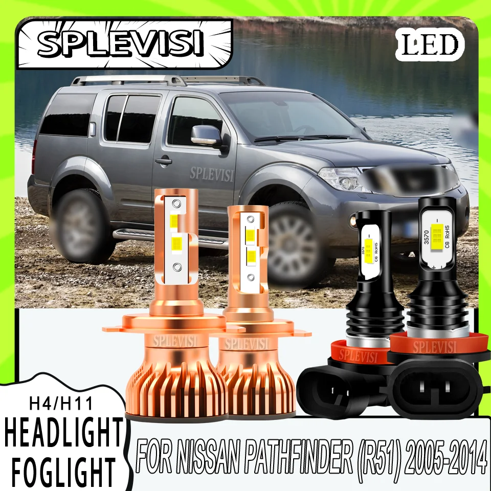 

No Tools Needed H4 H11 LED HEADLIGHT FOGLIGHT FOR Nissan Pathfinder (R51) 2005 2006 2007 2008 2009 2010 2011 2012 2013 2014