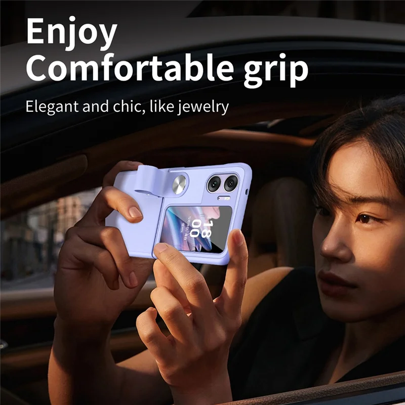 Per OPPO Find N2 Cover per supporto per telefono portatile Cover per supporto portatile per OPPO Find N2 Black-N35R