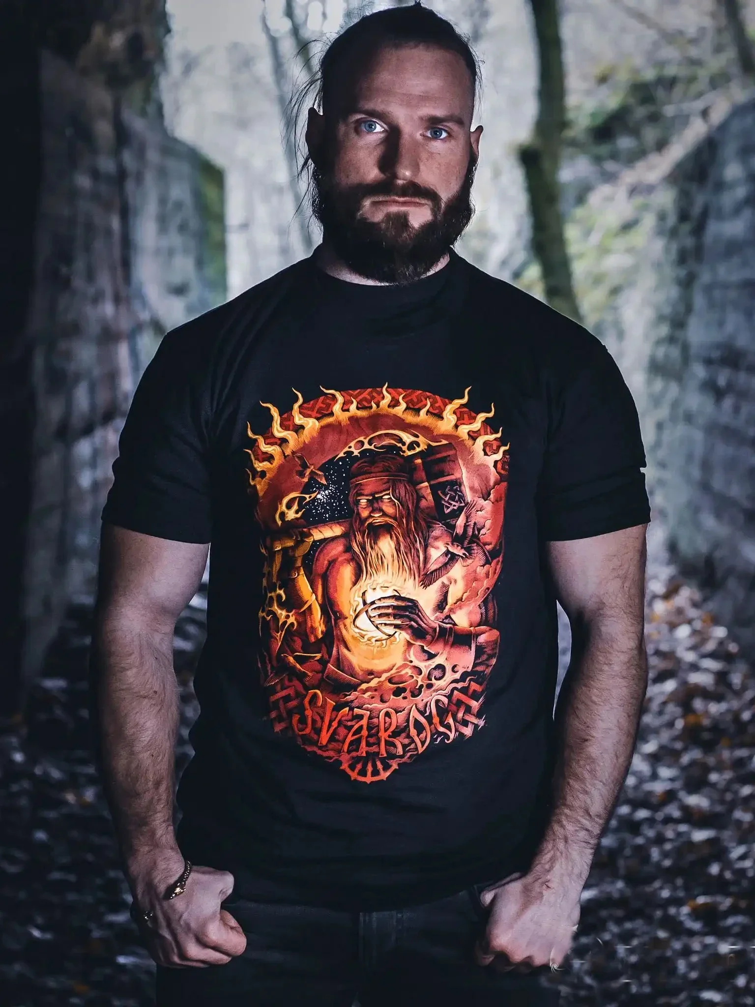 Rare Heavenly Blacksmith Slavic God of Fire SVAROG T Shirt New 100% Cotton Short Sleeve O-Neck T-shirt Casual Mens Tee