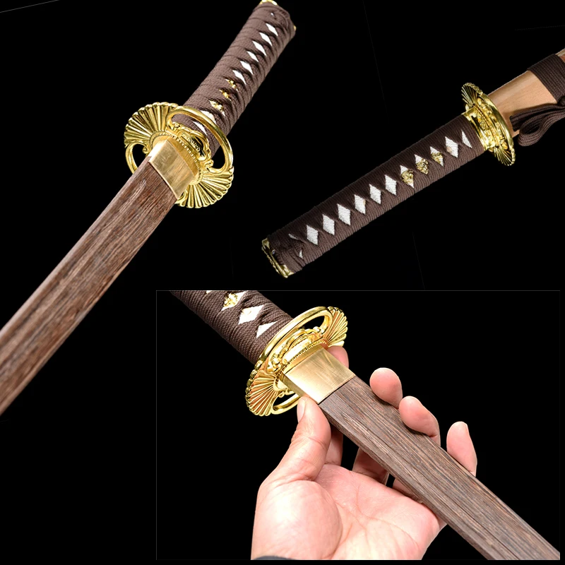 Custom-made Iaito Training Sword for Children,Tanto, Wakizashi Size, Wood Saya, Home Decor, Type C, Metal Tsuba