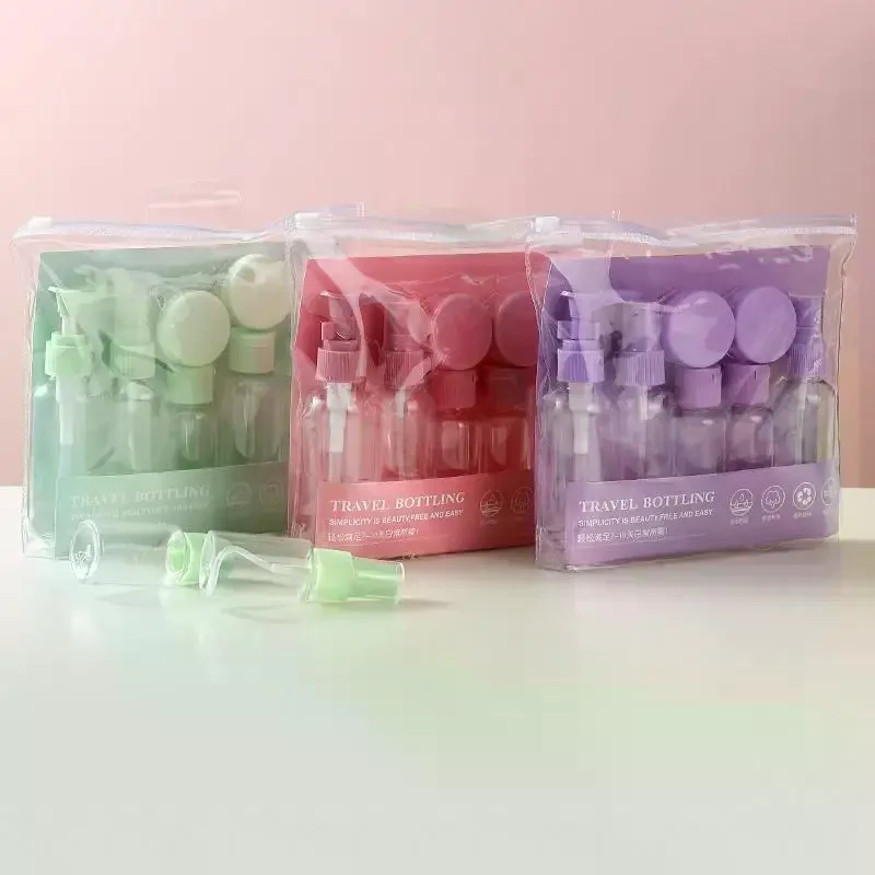 1 Set Travel Refillable Bottle Set Container Portable Cosmetic Lotion Toner Spray Shampoo Cream Tourism Supplies Essentials