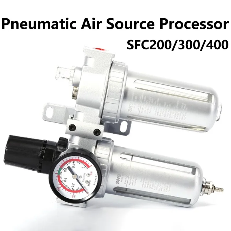 

SFC400 1/2 SFC300 3/8 SFC200 1/4 Air Filter Regulator Compressor Oil Water Separator Trap Regulator Valve for Pneumatic Parts