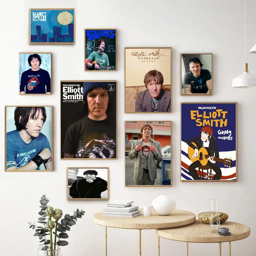 

Singer Elliott Smith Classic Anime Poster Fancy Wall Sticker For Living Room Bar Decoration Decor Art Wall Stickers