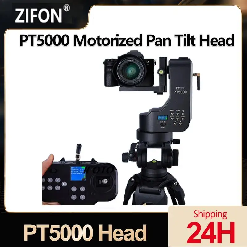 ZIFON PT5000 Wireless Remote Control Motorized Pan Tilt Head for Sony Canon Camera Microsingle Cell Phone Video Broadcasting