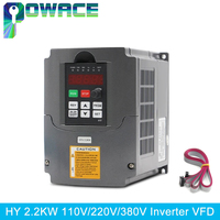 2.2KW HY HUANYANG 110V/ 220v /380v Inverter CNC Spindle motor speed control Variable Frequency Drive 0-400Hz 3P output HY02D223B