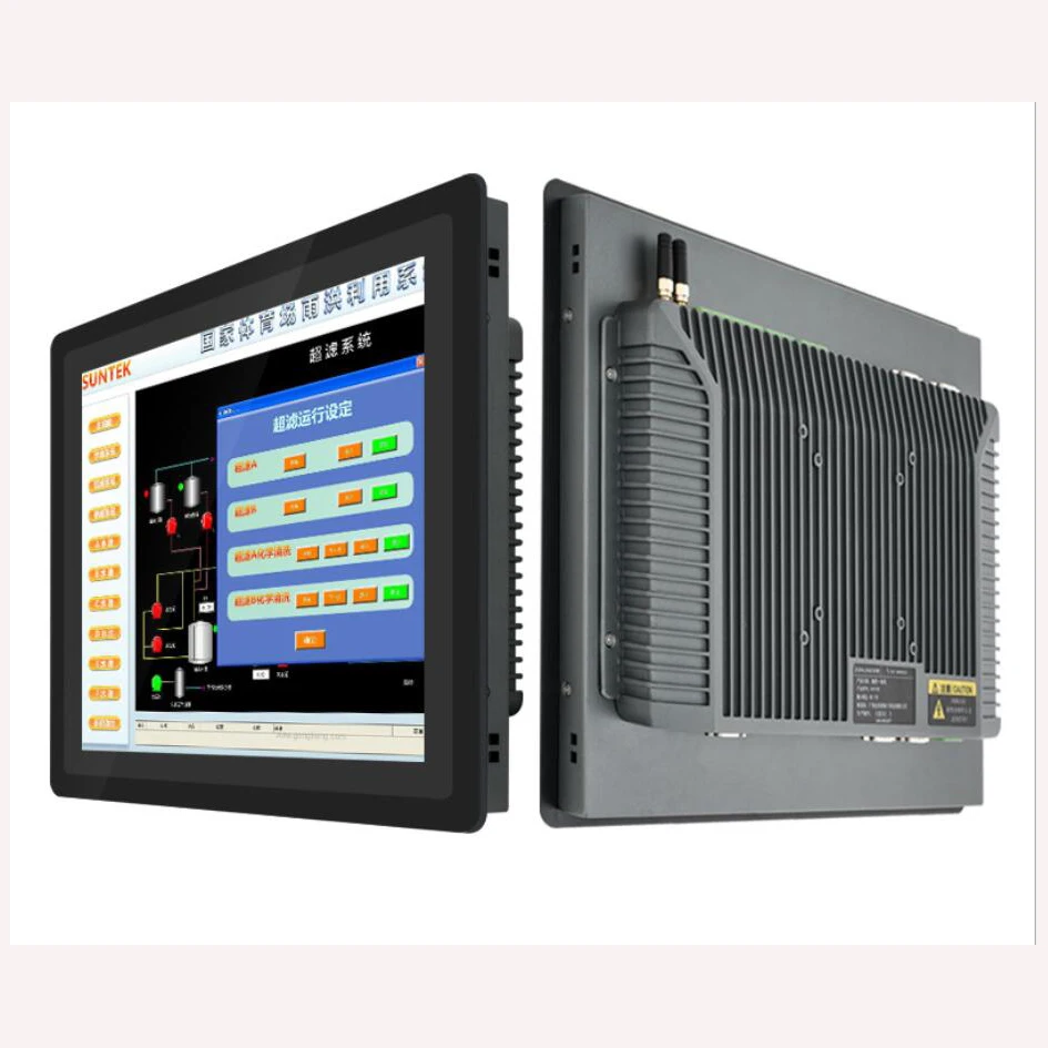 15 inch SATA and mSATA DDR3L extensible PCIe industrial automation panel PC with resistive touch screen with barebone system