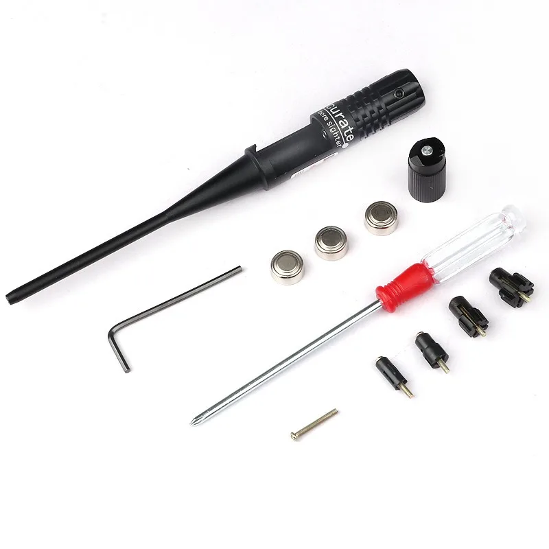 Hot Sale Red Dot Laser Bore Sighter Calibration Laser Scope Kit for 0.17 - 0.78 Caliber Collimator Calibrator with 12 Adapters