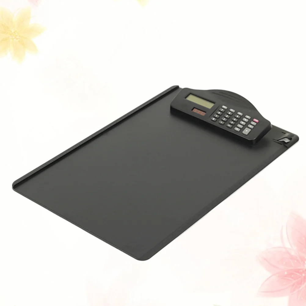 

Plastic A4 Clipboard with Calculator Multifunctional Profile Clip Paper Holder Writing Folders for School Classrooms O