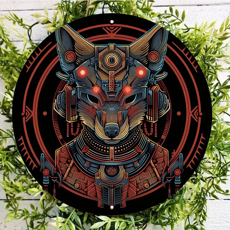 

Fox Art Decoration for Home Decor, Aluminum Metal Sign, HD Printing, Weather Resistant, Pre-Drilled Wall Art, 8x8Inch, 20x20cm