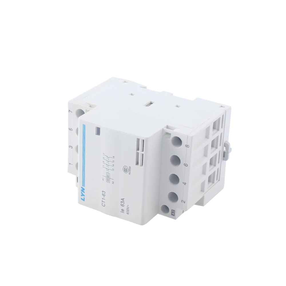 auxiliar de partida KOHTAKTOP CT1 CT1-63 32A 40A 63A 4P 220V 230V 50or60HZ Din rail Household AC Contactor Starter