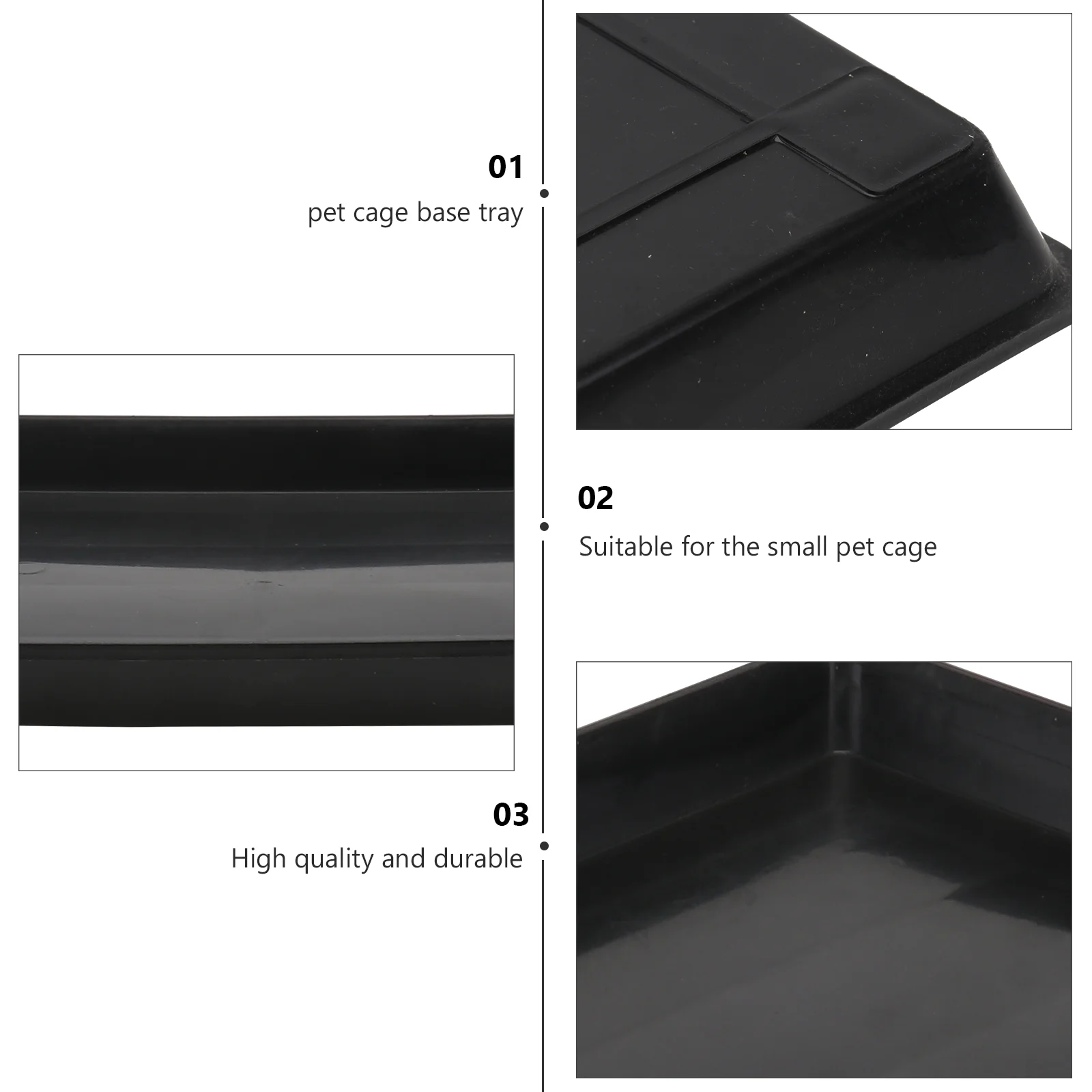 

Tray Replacement Leakproof Durable Plastic Pan Large Dog Rabbit Cat Potty Cage Cleaning Accessories Easy Clean Thickened Design