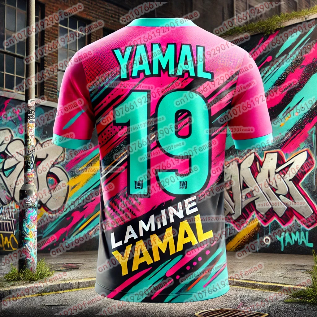 

Classic Spanish Yamal Fashion Fan Commemorative T-shirt For Daily Outdoor Games, Breathable Quick Drying Sweat Wicking Jersey