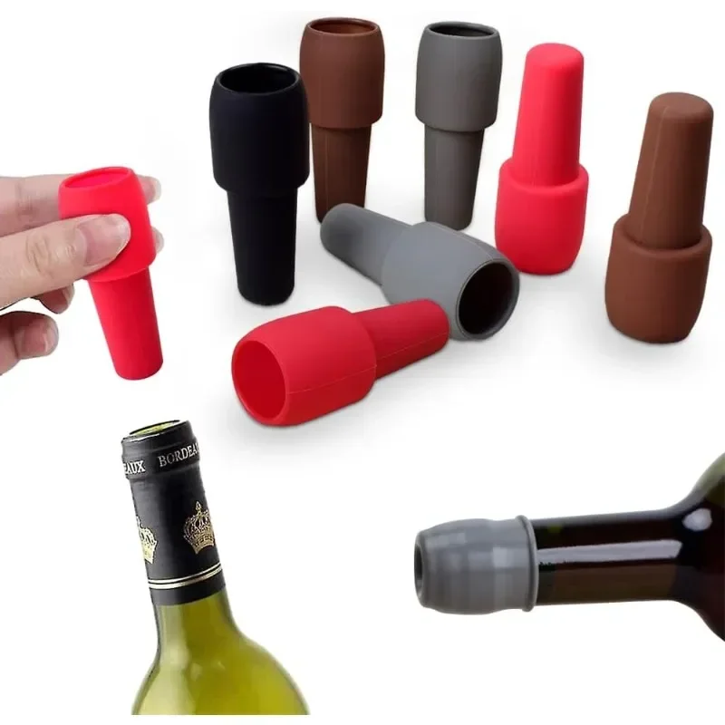 

Silicone Wine Stopper Caps Bottle Sealer Wine Bottle Stopper Champagne Beer Bottle Stopper for Home Kitchen Bar Reusable